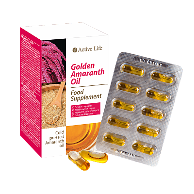 Ulei auriu din amaranth, 50 capsule