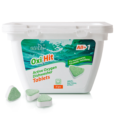 Tablete pentru mașina de spălat vase cu oxigen activ, 35 buc