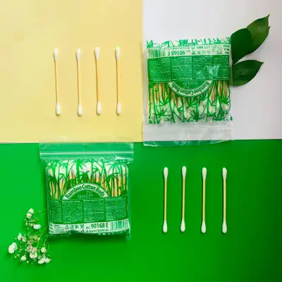 Bețișoare de urechi din bambus, 100 buc