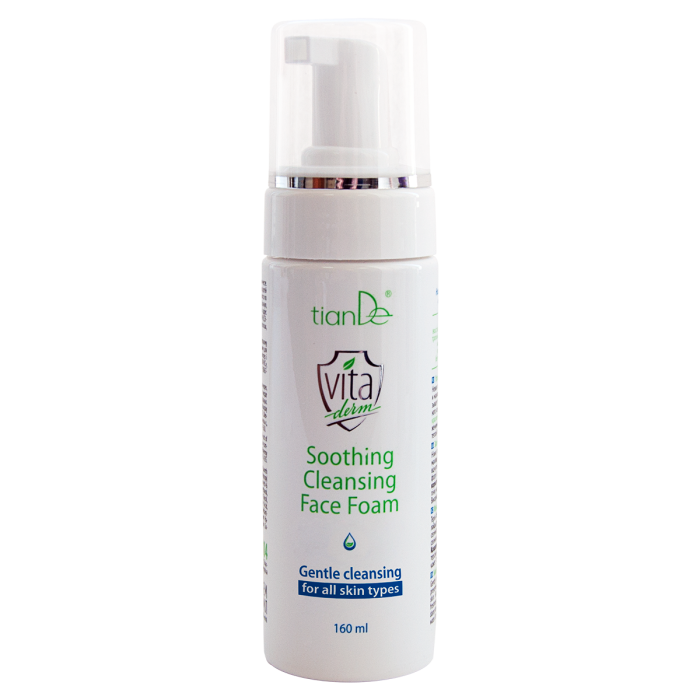 Spumă de curățare calmantă Vita Derm, 160 ml