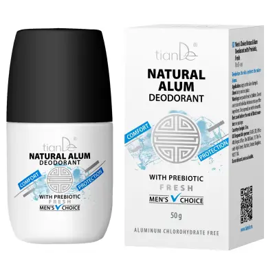 Deodorant cu alaun și prebiotice, Men's Choice, 50g